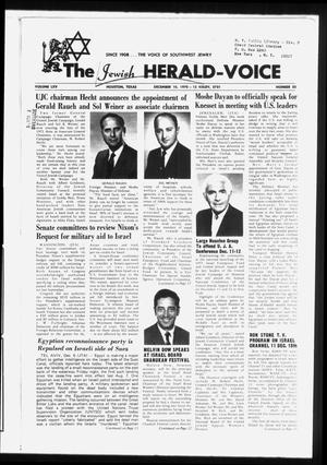 Primary view of object titled 'The Jewish Herald-Voice (Houston, Tex.), Vol. 65, No. 35, Ed. 1 Thursday, December 10, 1970'.