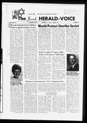 The Jewish Herald-Voice (Houston, Tex.), Vol. 65, No. 38, Ed. 1 Thursday, December 31, 1970