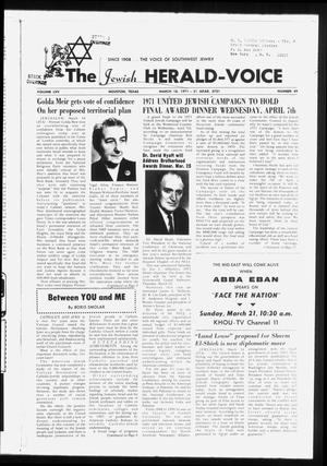 The Jewish Herald-Voice (Houston, Tex.), Vol. 65, No. 49, Ed. 1 Thursday, March 18, 1971