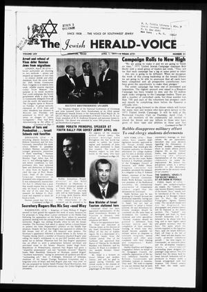 The Jewish Herald-Voice (Houston, Tex.), Vol. 65, No. 51, Ed. 1 Thursday, April 1, 1971