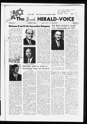 The Jewish Herald-Voice (Houston, Tex.), Vol. 66, No. 10, Ed. 1 Thursday, June 10, 1971