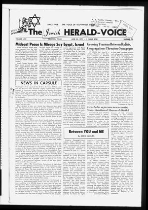 The Jewish Herald-Voice (Houston, Tex.), Vol. 66, No. 12, Ed. 1 Thursday, June 24, 1971