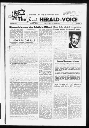 The Jewish Herald-Voice (Houston, Tex.), Vol. 66, No. 13, Ed. 1 Thursday, July 1, 1971