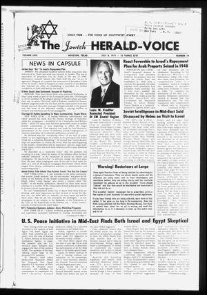 The Jewish Herald-Voice (Houston, Tex.), Vol. 66, No. 14, Ed. 1 Thursday, July 8, 1971