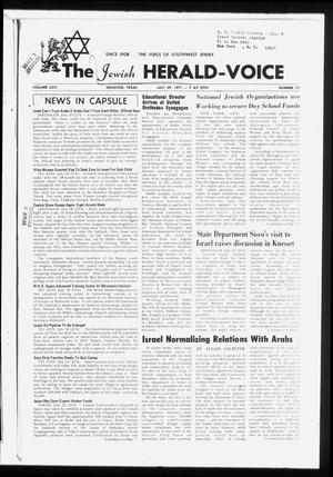 The Jewish Herald-Voice (Houston, Tex.), Vol. 66, No. 17, Ed. 1 Thursday, July 29, 1971