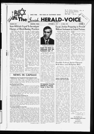 The Jewish Herald-Voice (Houston, Tex.), Vol. 66, No. 22, Ed. 1 Thursday, September 2, 1971