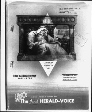 The Jewish Herald-Voice (Houston, Tex.), Vol. [66], No. [24], Ed. 1 Thursday, September 16, 1971