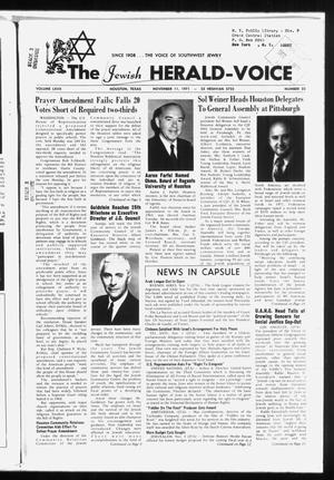 The Jewish Herald-Voice (Houston, Tex.), Vol. 67, No. 32, Ed. 1 Thursday, November 11, 1971
