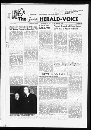 The Jewish Herald-Voice (Houston, Tex.), Vol. 67, No. 33, Ed. 1 Thursday, November 18, 1971