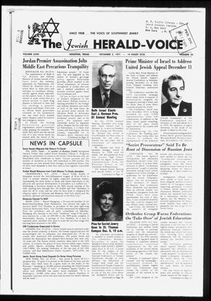 The Jewish Herald-Voice (Houston, Tex.), Vol. 67, No. 35, Ed. 1 Thursday, December 2, 1971