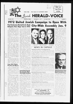 The Jewish Herald-Voice (Houston, Tex.), Vol. 67, No. 37, Ed. 1 Thursday, December 16, 1971