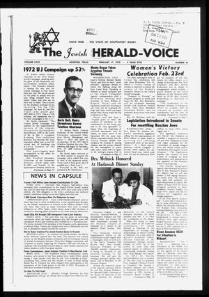 The Jewish Herald-Voice (Houston, Tex.), Vol. 67, No. 46, Ed. 1 Thursday, February 17, 1972