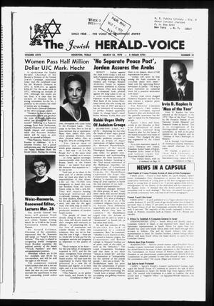 The Jewish Herald-Voice (Houston, Tex.), Vol. 67, No. 51, Ed. 1 Thursday, March 23, 1972