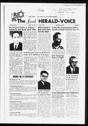 The Jewish Herald-Voice (Houston, Tex.), Vol. 68, No. 3, Ed. 1 Thursday, April 20, 1972