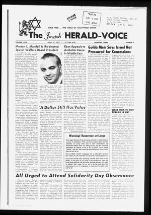 The Jewish Herald-Voice (Houston, Tex.), Vol. 68, No. 4, Ed. 1 Thursday, April 27, 1972