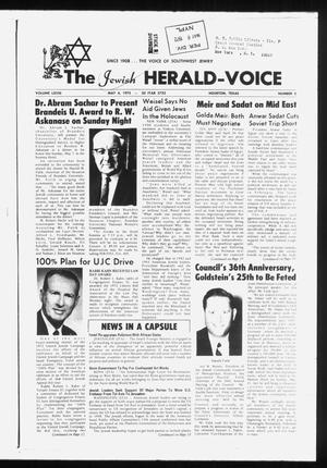The Jewish Herald-Voice (Houston, Tex.), Vol. 68, No. 5, Ed. 1 Thursday, May 4, 1972