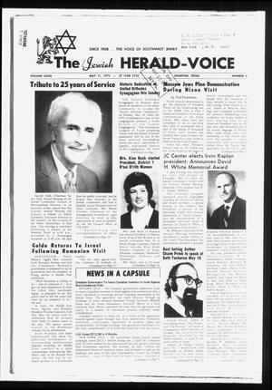 Primary view of object titled 'The Jewish Herald-Voice (Houston, Tex.), Vol. 68, No. 6, Ed. 1 Thursday, May 11, 1972'.