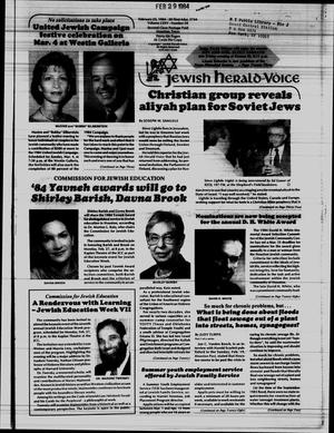 Primary view of object titled 'Jewish Herald-Voice (Houston, Tex.), Vol. 75, No. 50, Ed. 1 Thursday, February 23, 1984'.