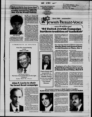 Primary view of object titled 'Jewish Herald-Voice (Houston, Tex.), Vol. 75, No. 51, Ed. 1 Thursday, March 1, 1984'.