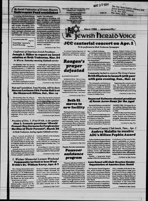 Jewish Herald-Voice (Houston, Tex.), Vol. 75, No. 54, Ed. 1 Thursday, March 22, 1984