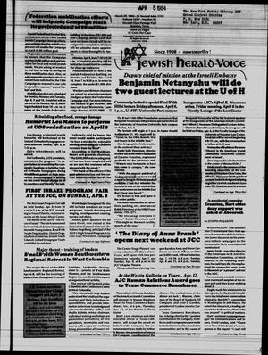 Jewish Herald-Voice (Houston, Tex.), Vol. 75, No. 55, Ed. 1 Thursday, March 29, 1984