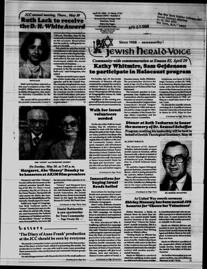 Primary view of object titled 'Jewish Herald-Voice (Houston, Tex.), Vol. 76, No. 2, Ed. 1 Thursday, April 19, 1984'.