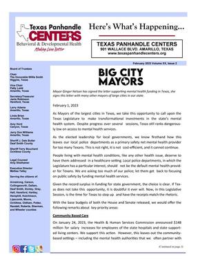 Texas Panhandle Centers [Agency Newsletter], Volume 20, Number 2, February 2023