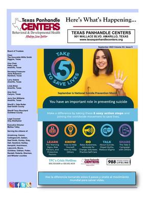 Texas Panhandle Centers [Agency Newsletter], Volume 20, Number 9, September 2023