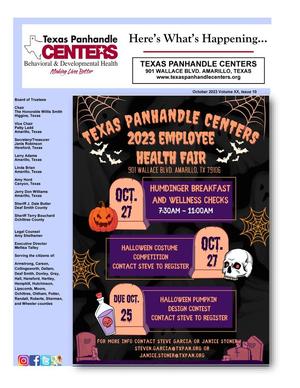Primary view of Texas Panhandle Centers [Agency Newsletter], Volume 20, Number 10, October 2023
