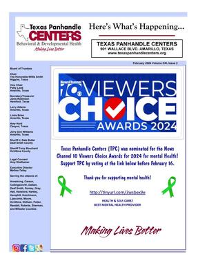 Texas Panhandle Centers [Agency Newsletter], Volume 21, Number 2, February 2024