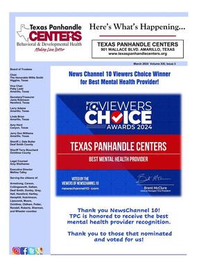 Texas Panhandle Centers [Agency Newsletter], Volume 21, Number 3, March 2024