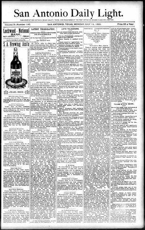 San Antonio Daily Light. (San Antonio, Tex.), Vol. 10, No. 145, Ed. 1 Monday, July 14, 1890