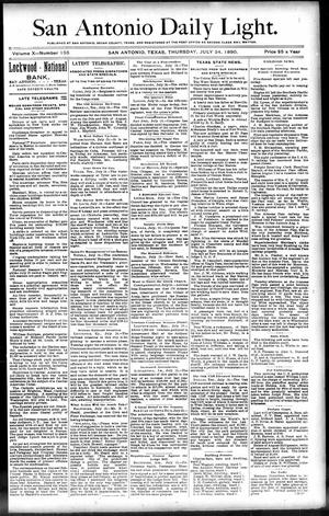 San Antonio Daily Light. (San Antonio, Tex.), Vol. 10, No. 155, Ed. 1 Thursday, July 24, 1890