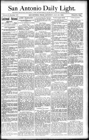 San Antonio Daily Light. (San Antonio, Tex.), Vol. 10, No. 157, Ed. 1 Saturday, July 26, 1890