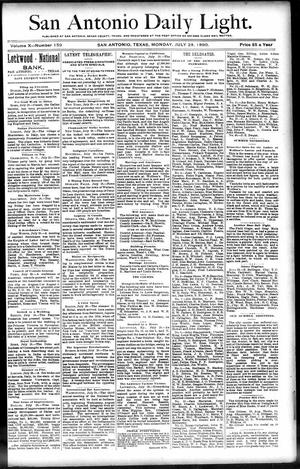 San Antonio Daily Light. (San Antonio, Tex.), Vol. 10, No. 159, Ed. 1 Monday, July 28, 1890