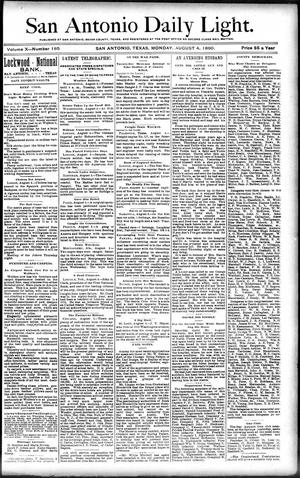 San Antonio Daily Light. (San Antonio, Tex.), Vol. 10, No. 165, Ed. 1 Monday, August 4, 1890