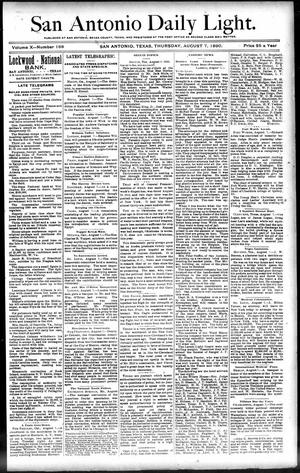 San Antonio Daily Light. (San Antonio, Tex.), Vol. 10, No. 168, Ed. 1 Thursday, August 7, 1890