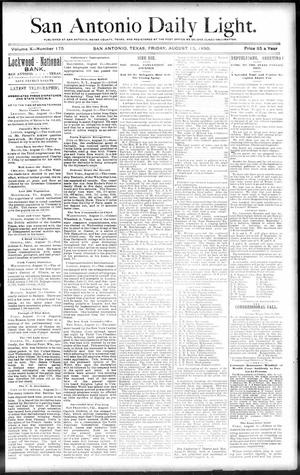 San Antonio Daily Light. (San Antonio, Tex.), Vol. 10, No. 175, Ed. 1 Friday, August 15, 1890