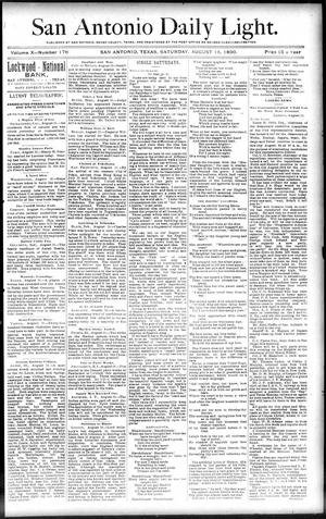 San Antonio Daily Light. (San Antonio, Tex.), Vol. 10, No. 176, Ed. 1 Saturday, August 16, 1890
