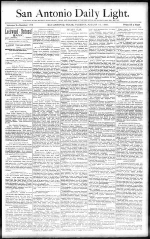 San Antonio Daily Light. (San Antonio, Tex.), Vol. 10, No. 178, Ed. 1 Tuesday, August 19, 1890