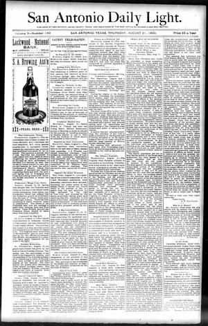 San Antonio Daily Light. (San Antonio, Tex.), Vol. 10, No. 180, Ed. 1 Thursday, August 21, 1890