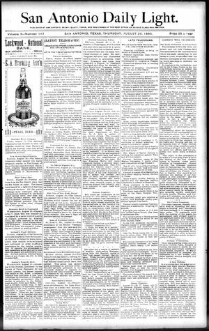 San Antonio Daily Light. (San Antonio, Tex.), Vol. 10, No. 187, Ed. 1 Thursday, August 28, 1890