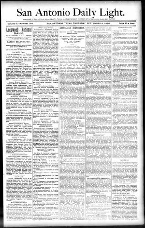 San Antonio Daily Light. (San Antonio, Tex.), Vol. 10, No. 194, Ed. 1 Thursday, September 4, 1890