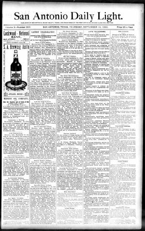 San Antonio Daily Light. (San Antonio, Tex.), Vol. 10, No. 206, Ed. 1 Thursday, September 18, 1890