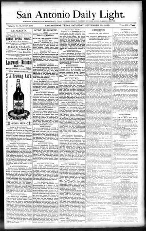 San Antonio Daily Light. (San Antonio, Tex.), Vol. 10, No. 208, Ed. 1 Saturday, September 20, 1890