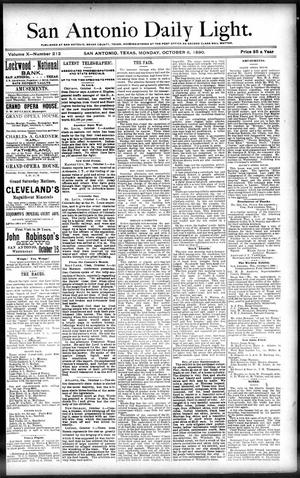 San Antonio Daily Light. (San Antonio, Tex.), Vol. 10, No. 212, Ed. 1 Monday, October 6, 1890