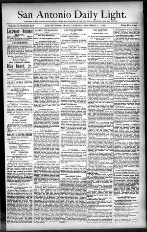 San Antonio Daily Light. (San Antonio, Tex.), Vol. 10, No. 234, Ed. 1 Tuesday, November 4, 1890