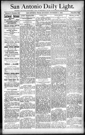 San Antonio Daily Light. (San Antonio, Tex.), Vol. 10, No. 238, Ed. 1 Saturday, November 8, 1890