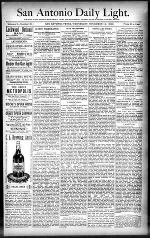 San Antonio Daily Light. (San Antonio, Tex.), Vol. 10, No. 241, Ed. 1 Wednesday, November 12, 1890