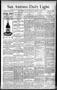 Thumbnail image of item number 1 in: 'San Antonio Daily Light. (San Antonio, Tex.), Vol. 10, No. 246, Ed. 1 Tuesday, November 18, 1890'.
